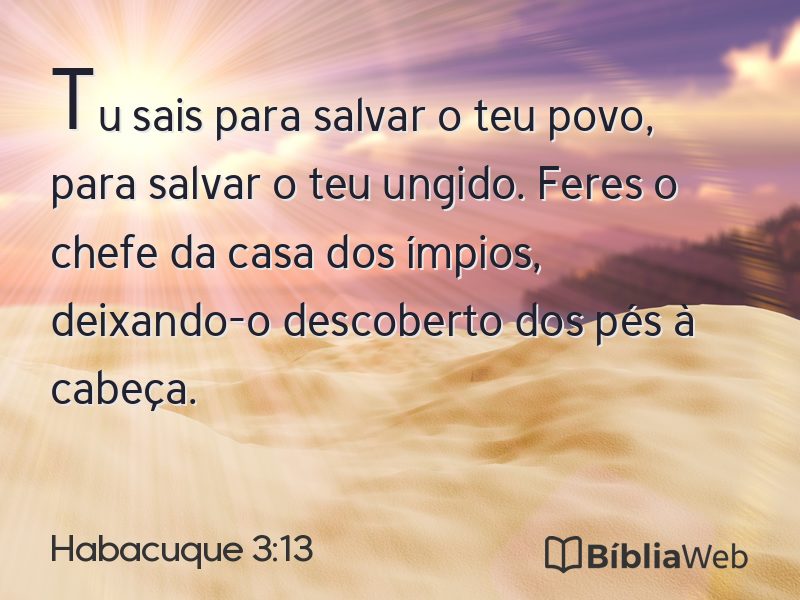 Habacuque 3:13 em imagem para compartilhar