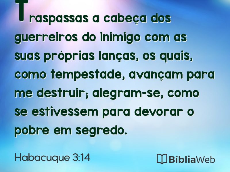 Habacuque 3:14 em imagem para compartilhar