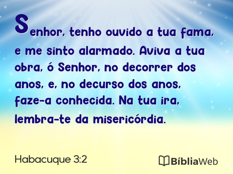 Habacuque 3:2 em imagem para compartilhar