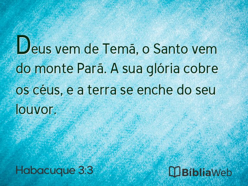 Habacuque 3:3 em imagem para compartilhar