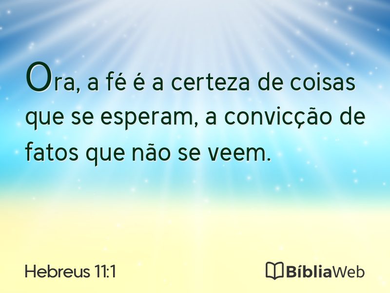 Hebreus 11:1 em imagem para compartilhar