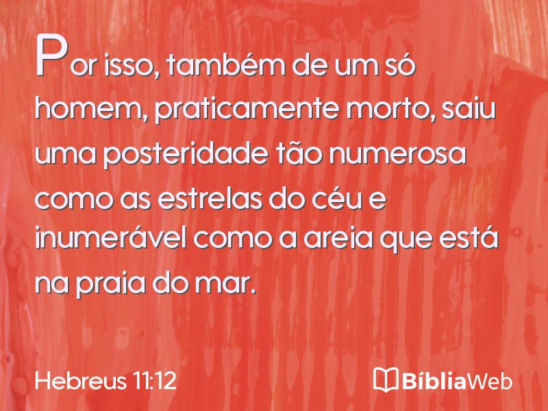Hebreus 11:12 em imagem para compartilhar