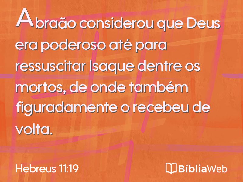 Hebreus 11:19 em imagem para compartilhar