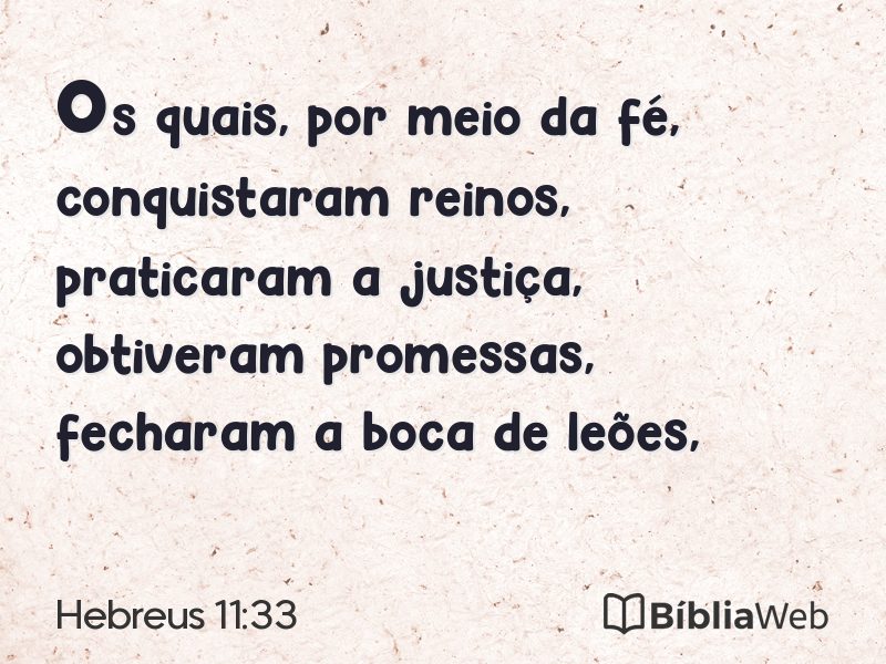 Hebreus 11:33 em imagem para compartilhar