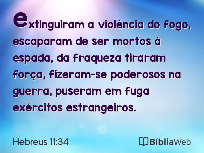 Hebreus 11:34 em imagem para compartilhar