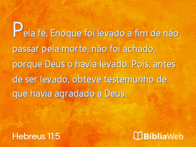 Hebreus 11:5 em imagem para compartilhar
