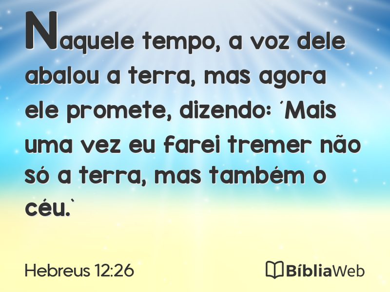 Hebreus 12:26 em imagem para compartilhar