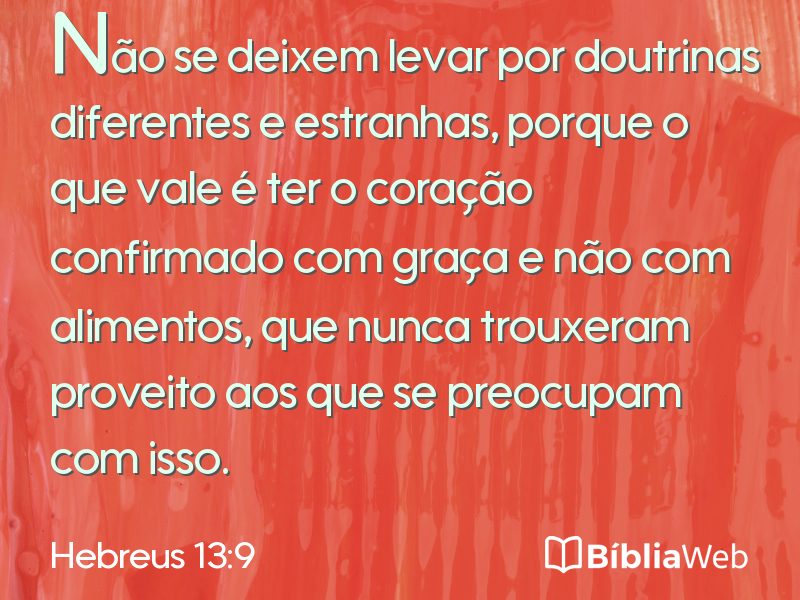 Hebreus 13:9 em imagem para compartilhar