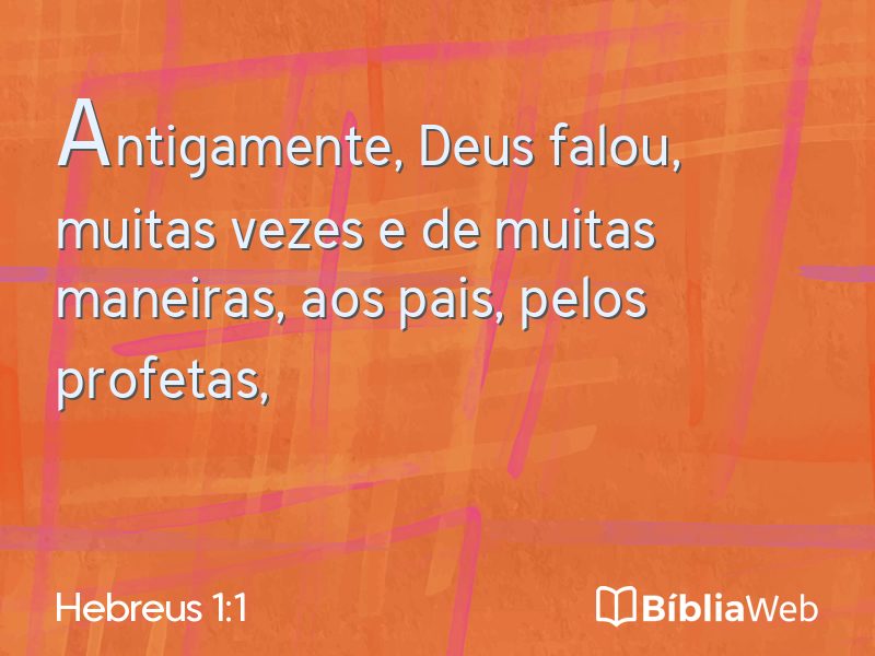 Hebreus 1:1 em imagem para compartilhar