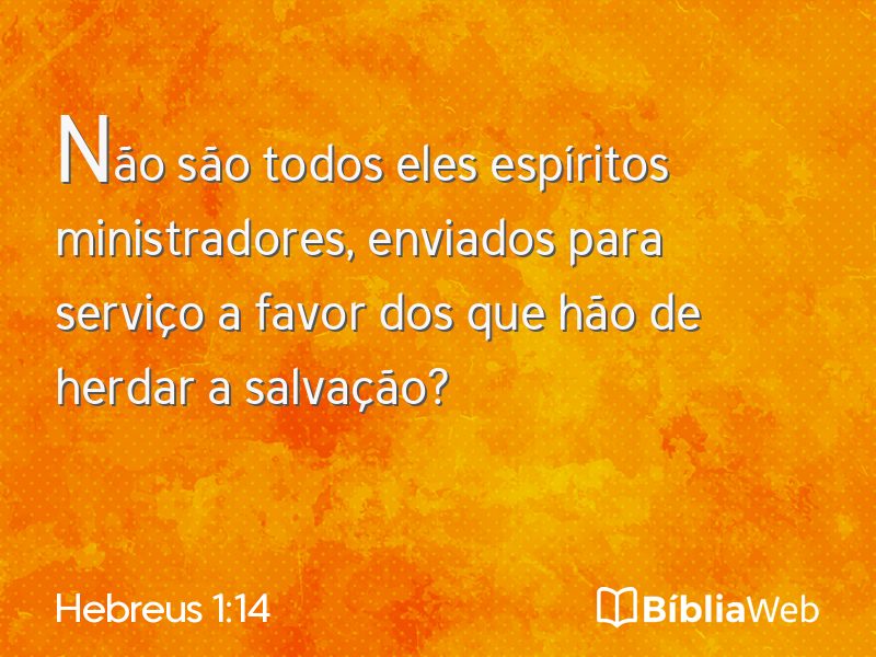 Hebreus 1:14 em imagem para compartilhar