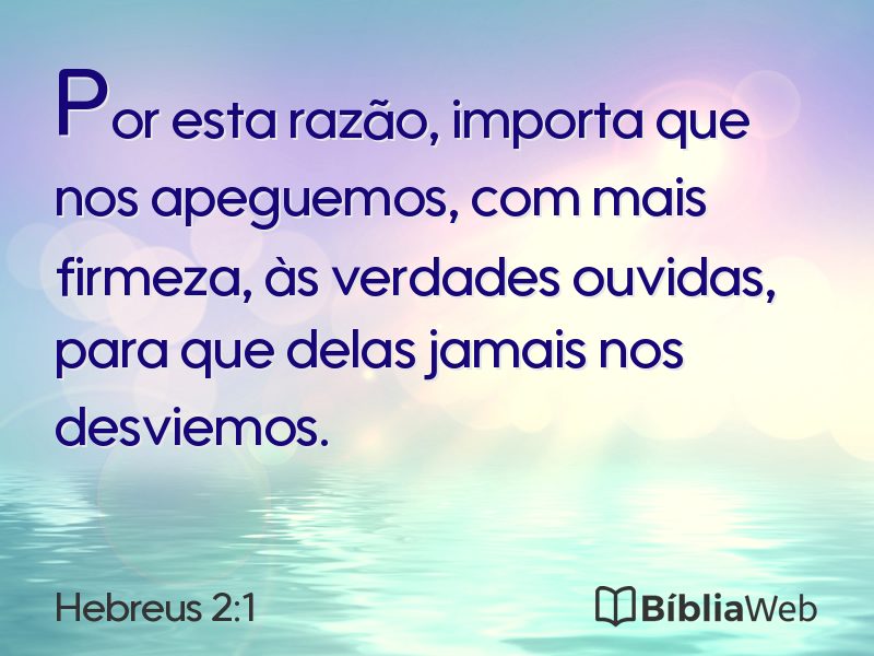 Hebreus 2:1 em imagem para compartilhar