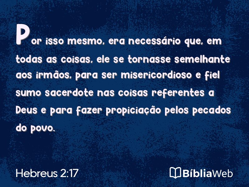Hebreus 2:17 em imagem para compartilhar