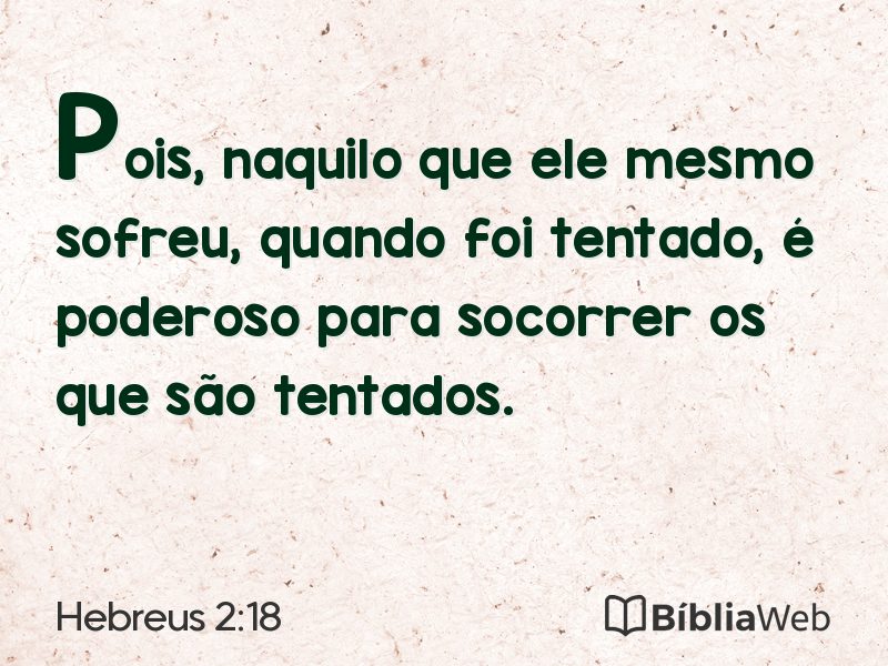 Hebreus 2:18 em imagem para compartilhar