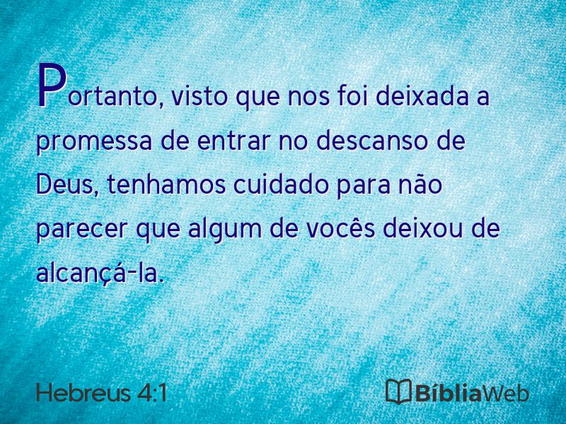 Hebreus 4:1 em imagem para compartilhar