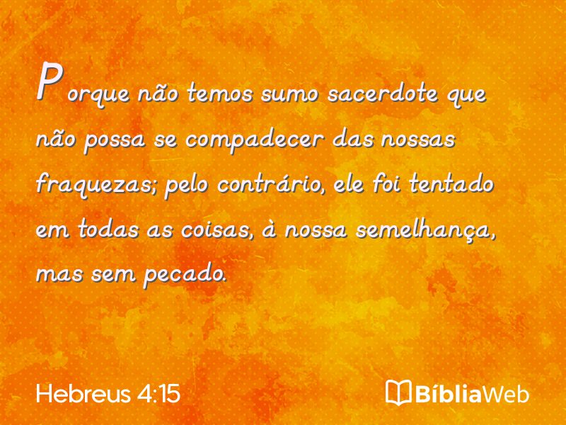 Hebreus 4:15 em imagem para compartilhar
