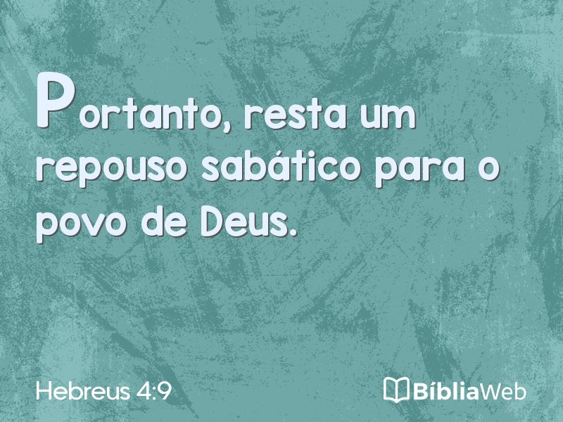 Hebreus 4:9 em imagem para compartilhar