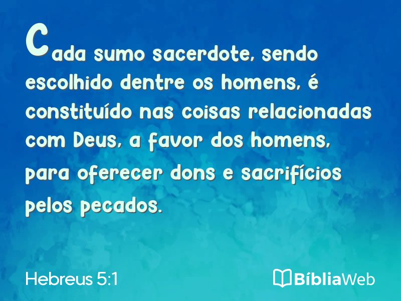 Hebreus 5:1 em imagem para compartilhar