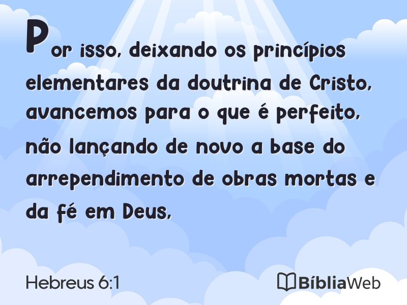 Hebreus 6:1 em imagem para compartilhar