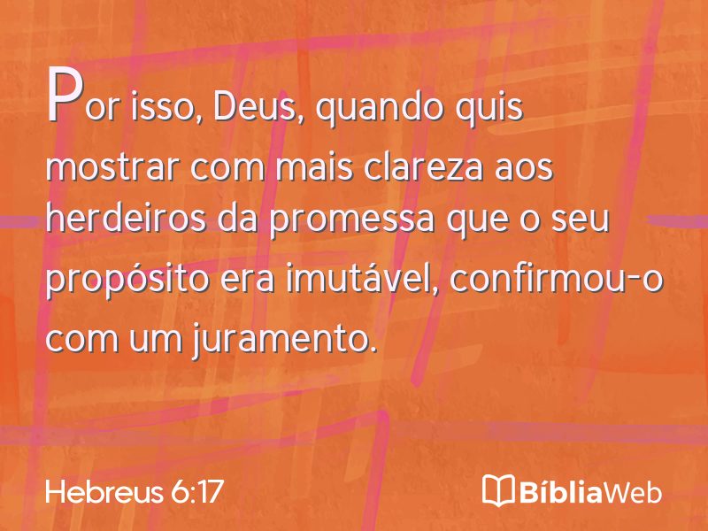 Hebreus 6:17 em imagem para compartilhar