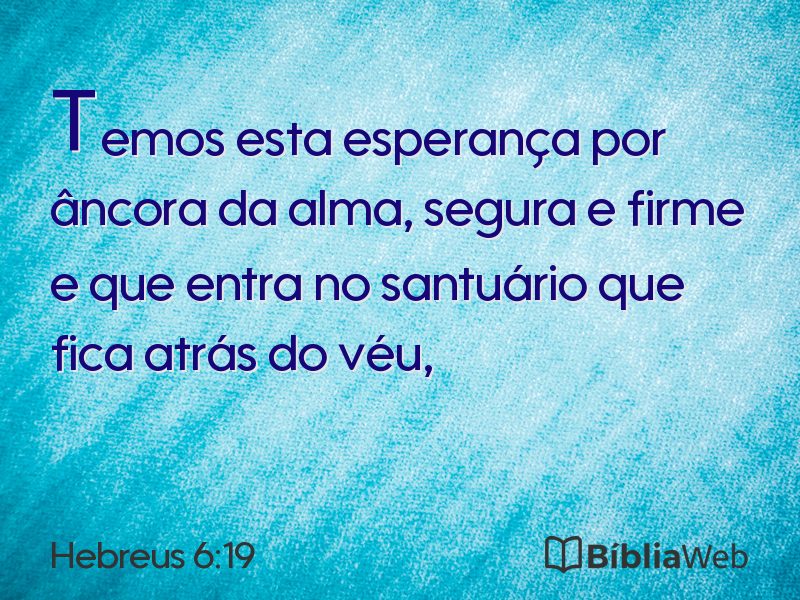 Hebreus 6:19 em imagem para compartilhar