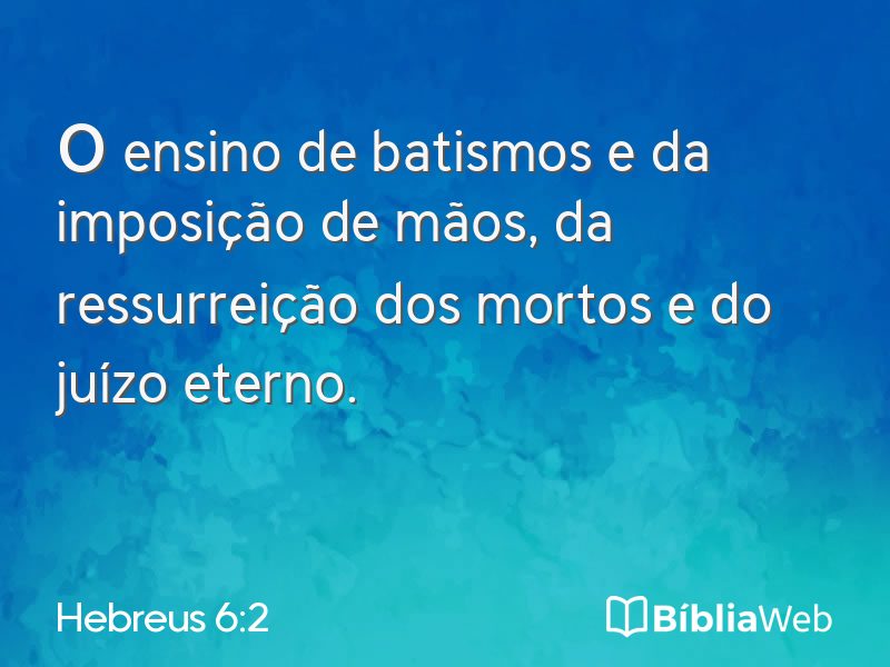Hebreus 6:2 em imagem para compartilhar