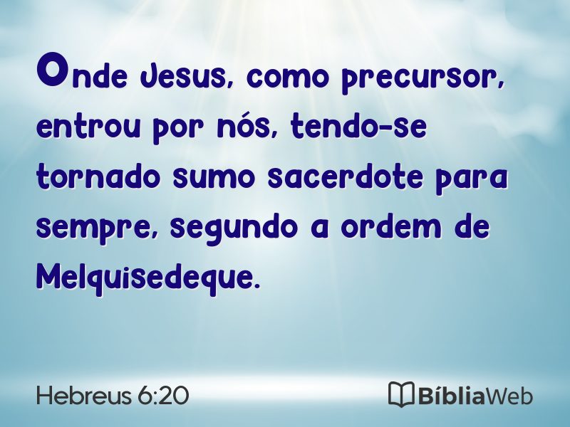 Hebreus 6:20 em imagem para compartilhar