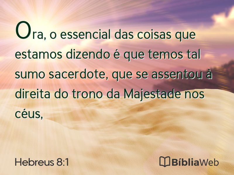 Hebreus 8:1 em imagem para compartilhar