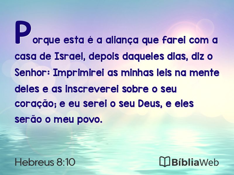 Hebreus 8:10 em imagem para compartilhar
