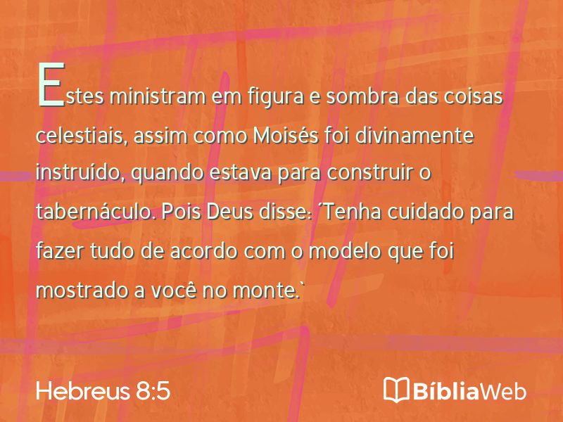 Hebreus 8:5 em imagem para compartilhar