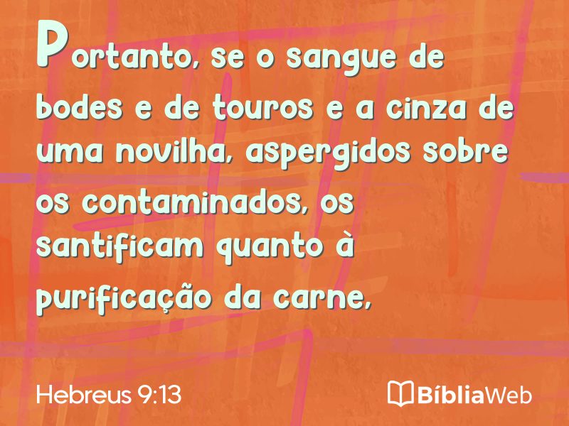 Hebreus 9:13 em imagem para compartilhar