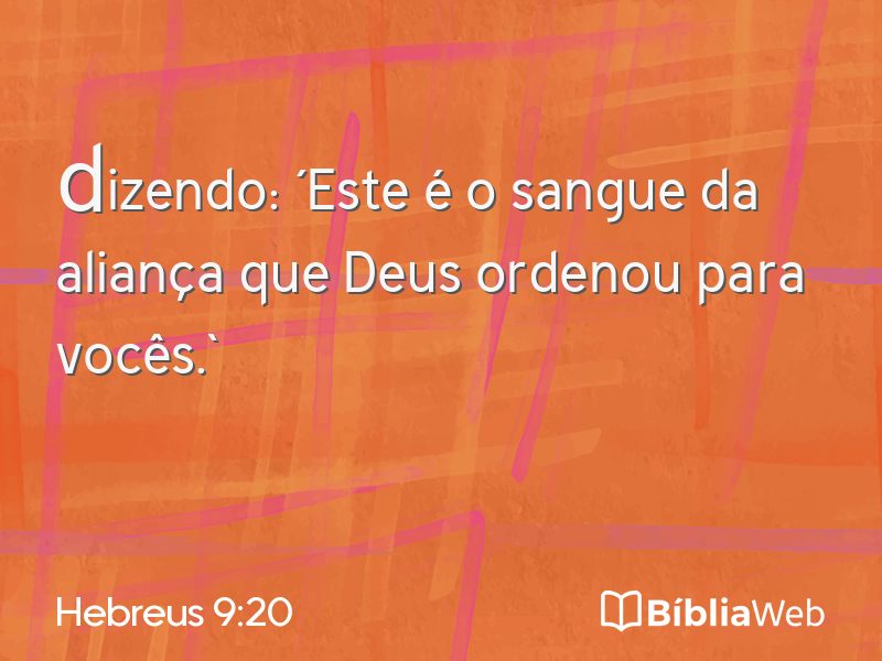 Hebreus 9:20 em imagem para compartilhar