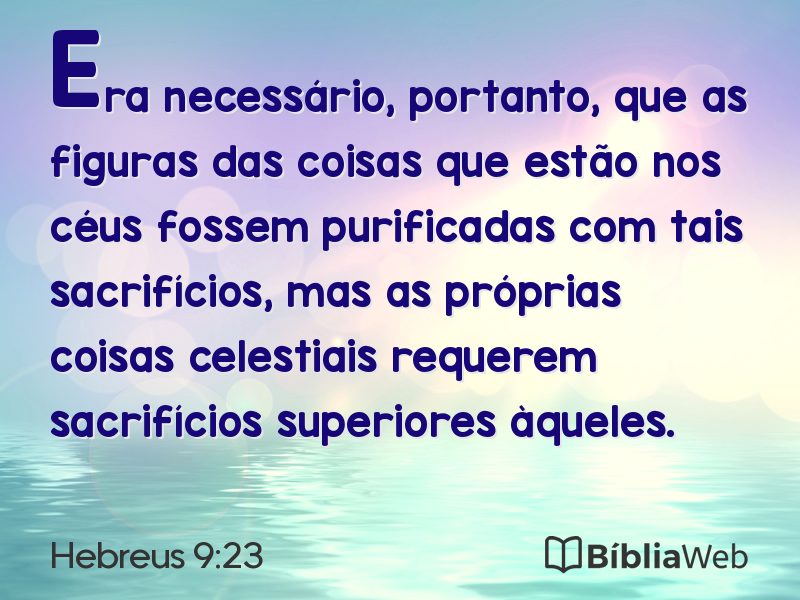 Hebreus 9:23 em imagem para compartilhar