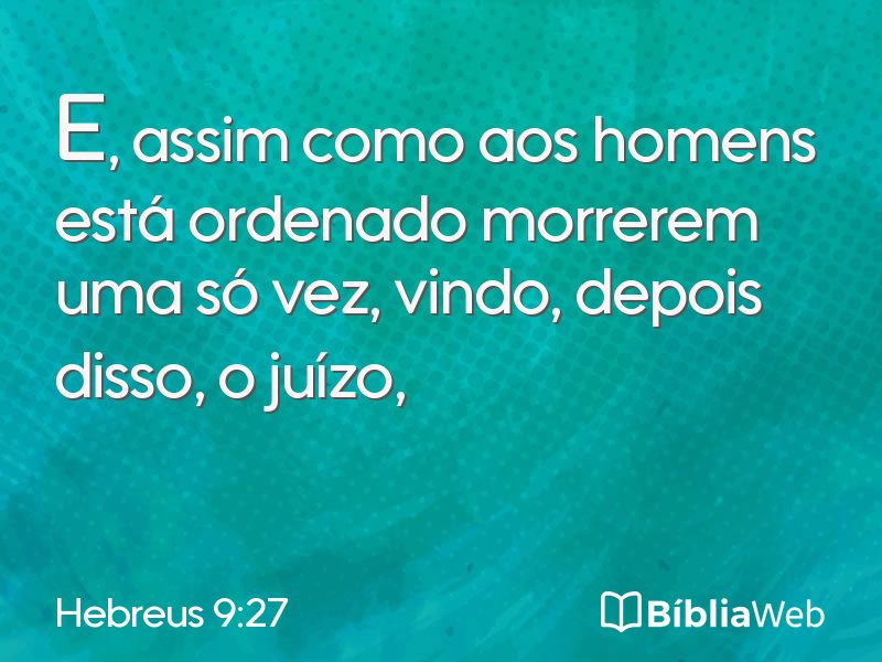 Hebreus 9:27 em imagem para compartilhar