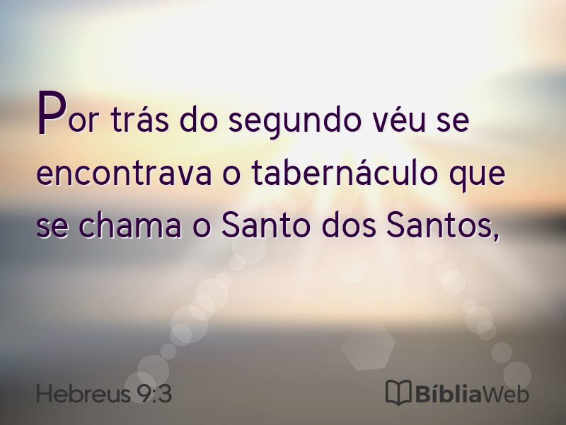 Hebreus 9:3 em imagem para compartilhar