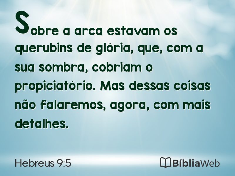 Hebreus 9:5 em imagem para compartilhar