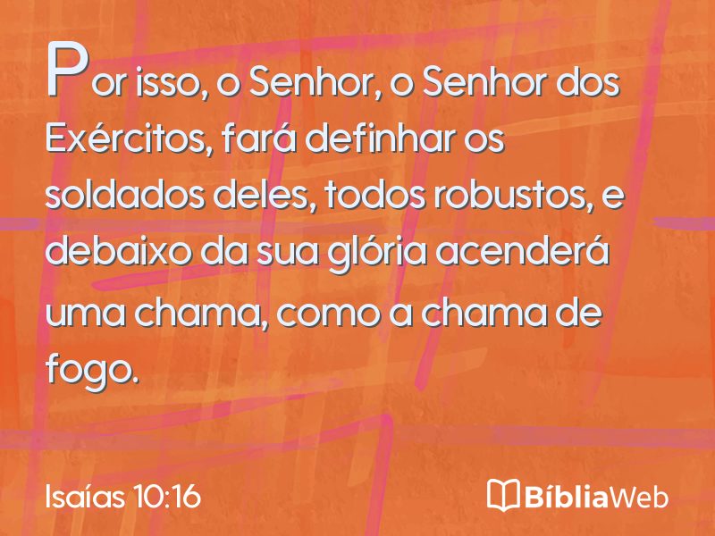 Isaías 10:16 em imagem para compartilhar