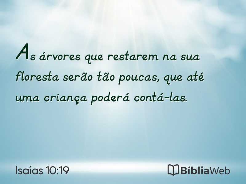Isaías 10:19 em imagem para compartilhar