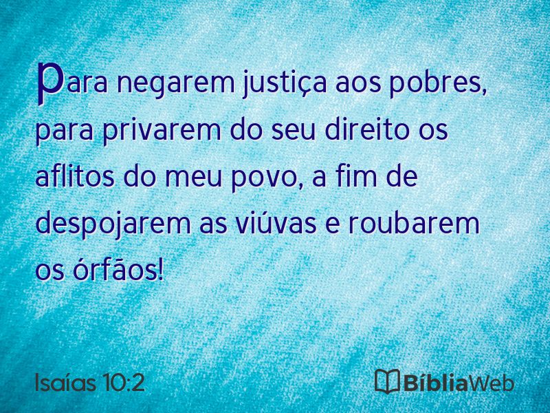 Isaías 10:2 em imagem para compartilhar