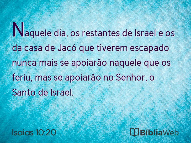 Isaías 10:20 em imagem para compartilhar