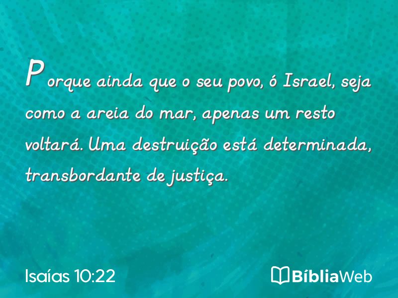 Isaías 10:22 em imagem para compartilhar