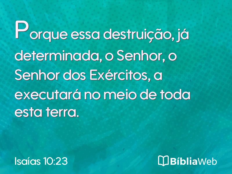 Isaías 10:23 em imagem para compartilhar