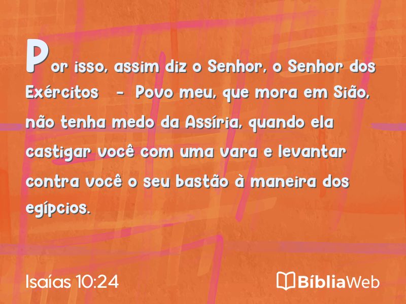 Isaías 10:24 em imagem para compartilhar