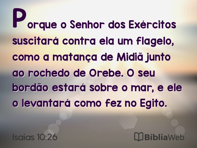 Isaías 10:26 em imagem para compartilhar