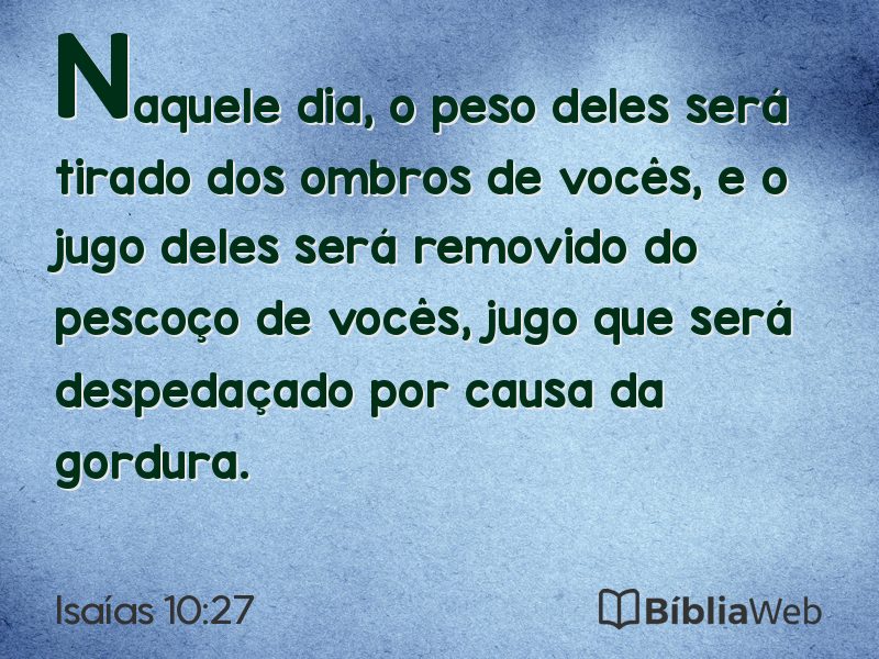 Isaías 10:27 em imagem para compartilhar