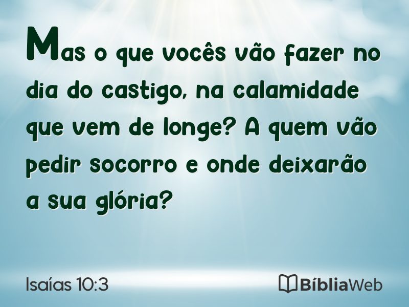 Isaías 10:3 em imagem para compartilhar
