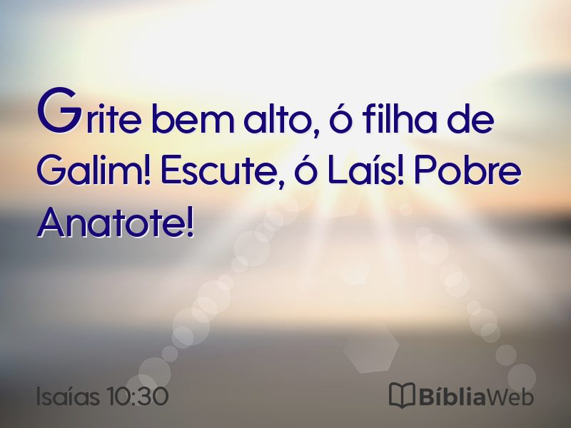 Isaías 10:30 em imagem para compartilhar