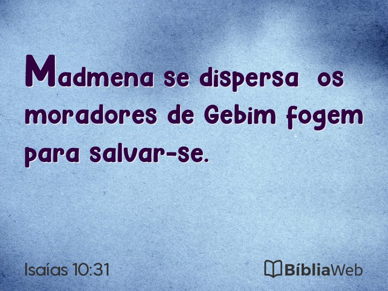 Isaías 10:31 em imagem para compartilhar