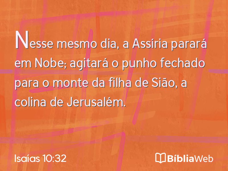 Isaías 10:32 em imagem para compartilhar
