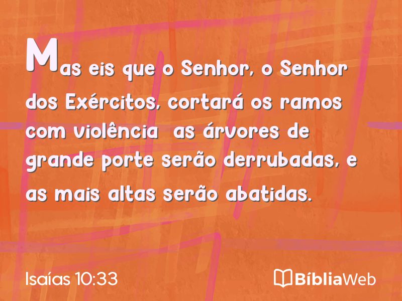 Isaías 10:33 em imagem para compartilhar
