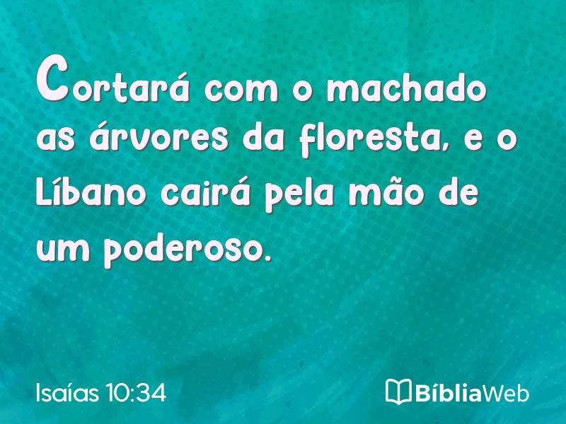 Isaías 10:34 em imagem para compartilhar